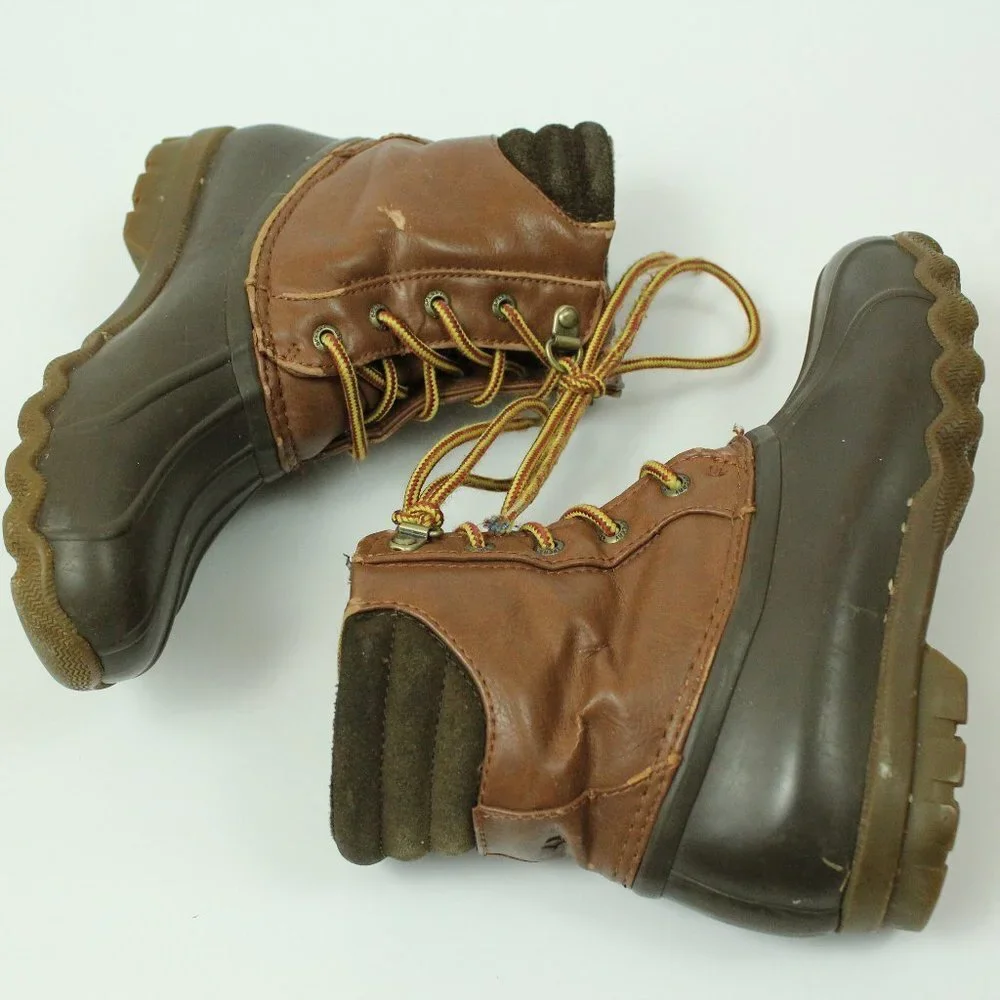 SPERRY Top-Sider Avenue Duck Boot Big Kids 3 Tan Brown Waterproof Boys Lace Up